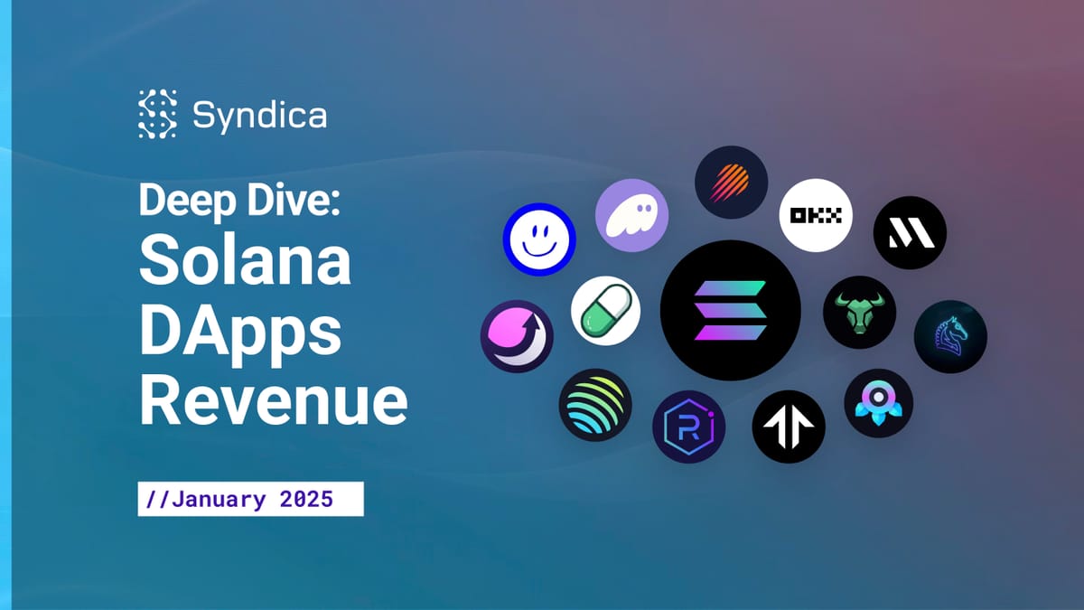 Deep Dive: Solana DApps Revenue - January 2025