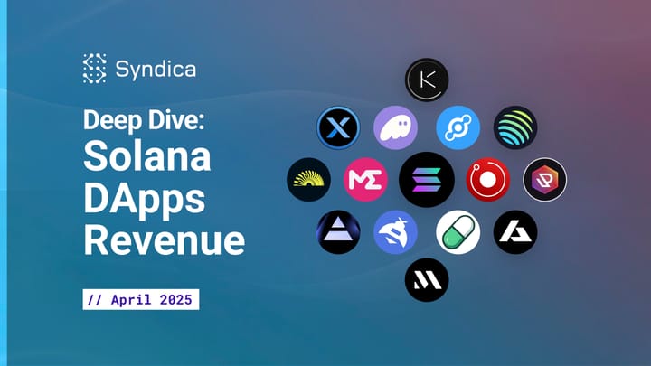 Deep Dive: Solana DApps Revenue - April 2025