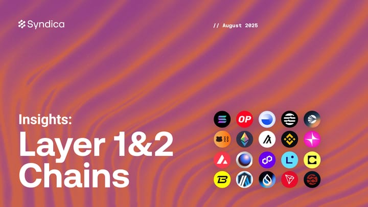 Insights: Layer 1 & 2 Chains - August 2025